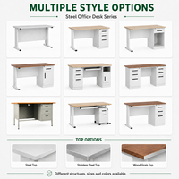 Bureau d'ordinateur en métal commercial avec rangement multifonctionnel, design durable et écologique pour la maison, le bureau et l'appartement