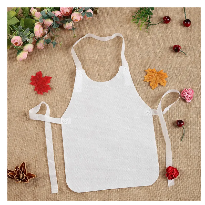 Manufacturer Custom Disposable Restaurant Adult Bib Adult Non Woven Apron For Restaurant