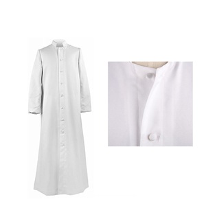 Túnica de Coro Romana Mate para Adulto, Tallas Grandes Disponibles, Sotana de un Solo Pecho con Abertura Trasera, Vestido de Iglesia - Product Image 5
