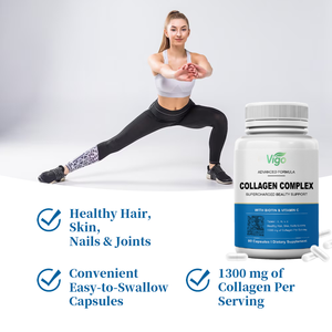 <span class=keywords><strong>Vigo</strong></span> Cápsulas blanqueadoras de colágeno múltiple Mezcla hidrolizada con biotina Vitamina C para la piel del cabello - Product Image 5
