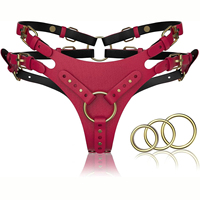 Sous-vêtements féminins sans bretelles, culotte avec ceinture ajustable à la taille et aux cuisses, harnais pour godemiché, pour les jeux lesbiens et gays débutants