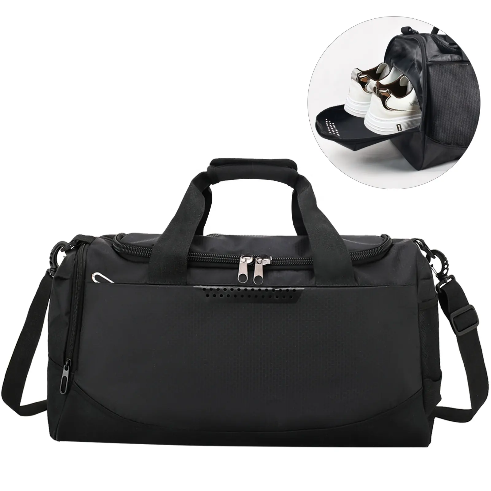 Sports Gym Bag with Shoes Compartment and Wet Pocket  Travel Duffle Bag for Men and Women