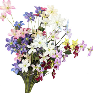 Flores Artificiales de Clematista Fucheng, Rama Individual de Seda, Decoración para Bodas y Hogar, Accesorios de Fotografía - Product Image 5