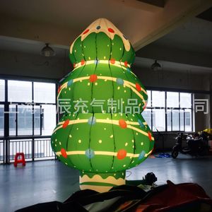 Inflatable Christmas <b>Tree</b> Model Green With Ornaments Indoor Decoration For Holiday Events Lightweight Easy Installation - Product Image 3