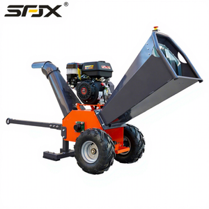 Broyeur de bois SFJX, capacité 5T/H, déchiqueteur de bûches mobile avec moteur Loncin, conception à haute productivité - Product Image 1