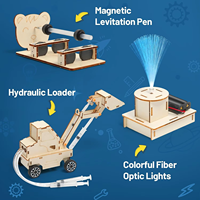 6 in 1 Kit Model Mekanik Kayu STEAM Mainan Edukasi DIY Set Sains Fisika Teknik Tenaga Surya untuk Anak-anak Grosir