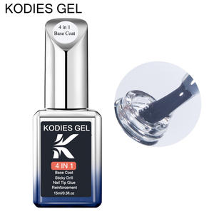 KODIES GEL Esmalte de Gel UV al por mayor Capa Base de alto brillo 4 en 1 sin limpiar la punta de las <span class=keywords><strong>uñas</strong></span> Pegamento <span class=keywords><strong>Uñas</strong></span> Adhesivas NO amarillas - Product Image 2