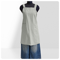 Tablier sans manches en lin-coton réutilisable, style japonais minimaliste, tendance, artistique, rétro, multifonctionnel pour la maison