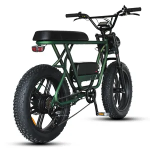 전기 자전거 빈티지 스타일 팻 타이어 48v 전기 자전거 750w/1000w Ebike 리튬 배터리 후면 허브 모터 알루미늄 합금 K7 20 \"