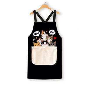 Custom Printed Home <b>Kitchen</b> <b>Apron</b> with Removable Hand Towels Waterproof BBQ Baking Cooking Chef <b>Aprons</b> - Product Image 5