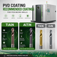 Mesin Pelapis Keras PVD HUASHENG TiAlN AlTiN, Vacuum Coater untuk Bor Mikro PCB M9
