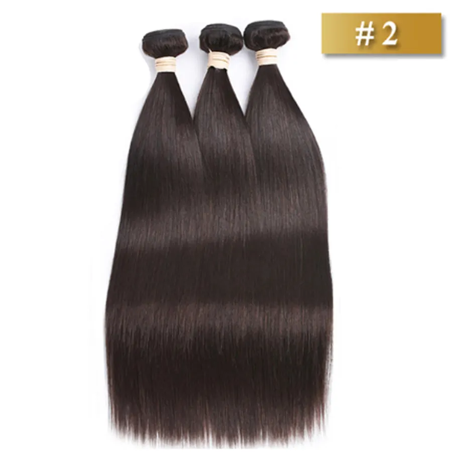 #2 #4 #30 #33 Brown Human Hair Bundles Straight Brazilian Hair Weave Dark Medium Light Brown Hair Weft Chocolate Color Extension