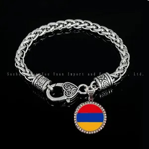 High Quality Zinc Alloy ARMENIA pendant charm 18cm bracelet for Girls jewelry