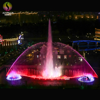 Fuente con Efecto de Fuente de Dubái de Diseño Libre, Software Musical para Exteriores con Luz LED Multicolor para Decoración de Piscinas