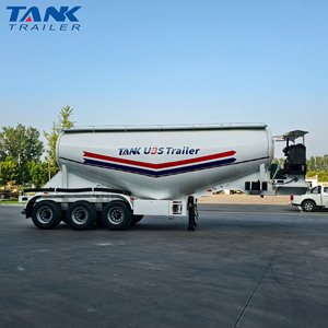 Semi-remorque citerne à ciment en vrac de 30 m³ à 3 essieux avec compresseur d'air de 37 kW, essieux FUWA 13T, ABS WABCO pour le <span class=keywords><strong>transport</strong></span> de matériaux en poudre - Product Image 1