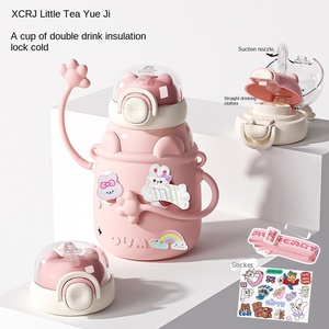 Giá Trị Cao Xách Tay 304 Thép Không Gỉ Phích Cup Cho Sinh Viên Mới Ngoài Trời Uống Cup Với Dây Đeo Phim Hoạt Hình Thiết Kế Cho Cô Gái - Product Image 4