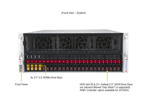Servidor en Rack 4U AS-4124GS-TNR, Doble Serie EPYC 7002/7003, 12 Bahías de Disco de 3.5'' con Intercambio en Caliente, DDR4 ECC, 2000W, Soporte para 8 GPU, Servidor con GPU para IA - Product Image 4