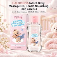 Huile de massage pour bébé HALORINNA 185ml, nourrissante et hydratante, huile corporelle pour nourrissons, massage quotidien doux et soin de la peau, OEM ODM