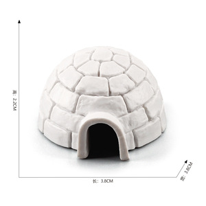Modèle d'igloo simulé, mini-maison de neige, arbre de Noël, décor de bac à sable, ornement statique - Product Image 5