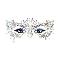 Échantillon gratuit de gemme de corps de visage de sirène en gros d'usine avec la forme lâche de fleur de strass de strass pour des festivals