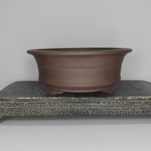 Nouveau pot à bonsaï en argile violette non émaillée, fait main, forme ronde, populaire 2026 - Product Image 1