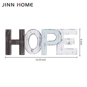 Rustica Freestanding Aqua appeso MDF ritaglio di parola arte dipinta parola decorazione segno con tema d'amore per tavoli e decorazioni per la casa - Product Image 4