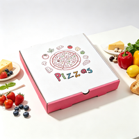 Boîtes à pizza jetables recyclées en gros SP5273, écologiques, avec logo personnalisé, plusieurs tailles, différentes couleurs, pour pizzeria à emporter
