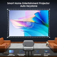 Mini projecteur LCD LED pour iPhone, téléphone portable Android, miroir sans fil, projecteur vidéo intelligent portable pour la maison