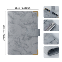 Nouveau Design classeur de Budget en cuir Pu à 6 anneaux avec enveloppes de billets classeur de système de Budget