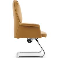 Chaise de bureau moderne en cuir à dossier moyen pour patron, PDG, bureau commercial, conférence personnalisée