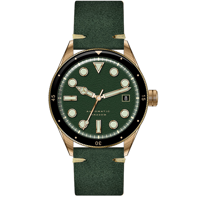 Special Design Stainless Steel Retro Convex Mirror Watch Mens Luxury Brand Automatic Watch with Nylon Strap Watch