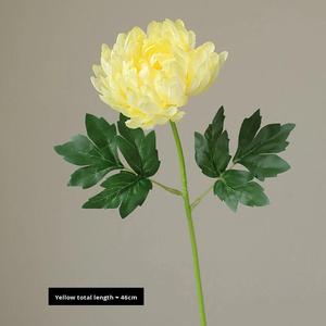 Flor de Crisantemo Artificial de Tallo Único, Bola de Plástico, Hecha a Mano, para Decoración de Año Nuevo Chino, Cementerio, Tumba, Exterior - Product Image 5