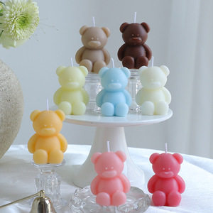 Nordic Style Bear Shaped Scented <b>Candles</b> Cute Chubby Bear Figurine <b>Candle</b> For Birthday Womens Day Home Table Decor Wholesale - Product Image 4
