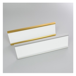 Cá nhân kim loại Tên tag nhãn <span class=keywords><strong>DIY</strong></span> tên nơi thăng hoa nhôm văn phòng nameplates Bạc/Vàng Tên tấm trống - Product Image 1