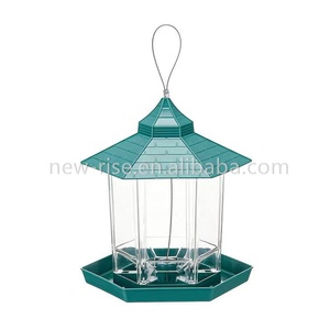 Mangeoires à oiseaux suspendues avec toit en forme d'hexagone pour oiseaux sauvages tous temps à l'extérieur mangeoire à oiseaux suspendue - Product Image 2