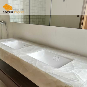 Vasque en quartzite blanc Cotrustone <span class=keywords><strong>Cristallo</strong></span> pour salle de bain de villa - Product Image 1