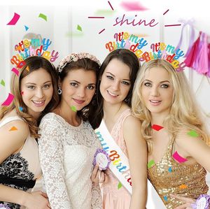 Princess Birthday Girl Tiara and <strong>Sash</strong> Glitter Party Accessories Durable Decorations and Gifts for Birthday Parties - Product Image 3