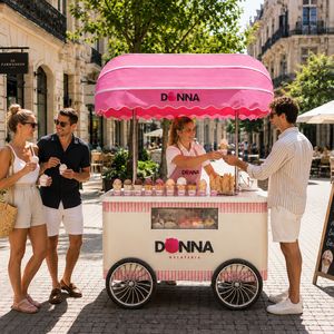 Chariot de vente ambulante commercial personnalisé Etodevice, chariot à pousser manuel pour la vente de nourriture en rue - Product Image 1