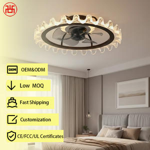Ultra-Quiet Modern <b>Ceiling</b> <b>Fan</b>, <30dB DC Motor, 3-Color Temp <b>LED</b> (3000K-6500K), 5-Blade, Smart APP Control - Product Image 1