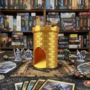 Torre D20 Castle, Accesorio de Juego de Mesa Retro Impreso en 3D, Rodador de Dados Micro Portátil para Campañas de D&D, RPG, TRPG - Product Image 2