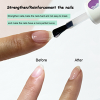 FZANEST Nail Art Gel de construction multifonction 4 en 1, top coat 15 ml, gel de construction pour extensions, colle à strass, flacons de gel