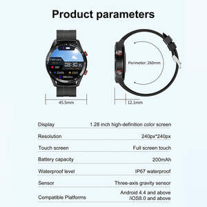 Original 1.28 Inch HD Screen Stainless Steel Smart Watch HW20 Smartwatch Hiwatch Plus APP Luxury BT Call Fitness Smart Watches - Product Image 6