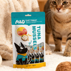 Golosinas para Gatos - Mariscos de Atún 100% Naturales, Bocadillo Alto en Proteínas, Sabor a Atún, Salmón y Pollo, Comida Húmeda para Gatos - Product Image 3