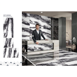Ascort Navy 600x1200mm Glossy Digital Porcelain Tiles 60x120cm Polished Floor and <b>Wall</b> Tiles for Commercial Interiors - Product Image 5