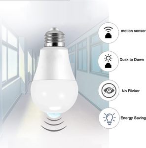 E27 B22 3W-9W Smart <b>Motion</b> <b>Sensor</b> Globe <b>LED</b> Bulb with CRI 80 6500K Cool White Plastic 50000 Hours Lifetime 1-Year Warranty - Product Image 3