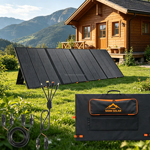 แผงโซลาร์เซลล์พับได้ SIOIN SOLAR สีดำ 400W 4 แผ่น ETFE โซลูชั่นการชาร์จแบบพกพาสำหรับใช้งานกลางแจ้ง - Product Image 4