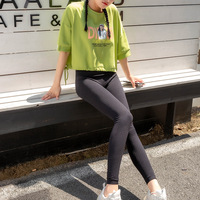 Pantalon de yoga élégant, uni, longueur cheville, taille haute, infroissable, résistant à l'abrasion, ajusté, séchage rapide, Spandex/Nylon