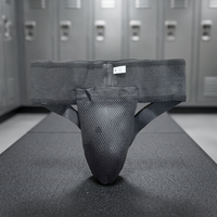 Protège-entrejambe en maille Shift Sports avec soutien lombaire, sous-vêtement de protection basique respirant en polyester et coton pour homme, toutes saisons