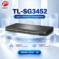 TL-SG3452 48 Portlu Gigabit 4 SFP Katman 3 Switch 100-240V AC 1U Metal Kasalı Kurumsal Veri Merkezi Sunucu Çiftliği Düğümleri için