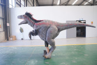 Costume de dinosaure Velociraptor populaire de Zigong, modèle léger et personnalisé, avec pattes apparentes et fourrure moelleuse, en plastique, pour événements publics